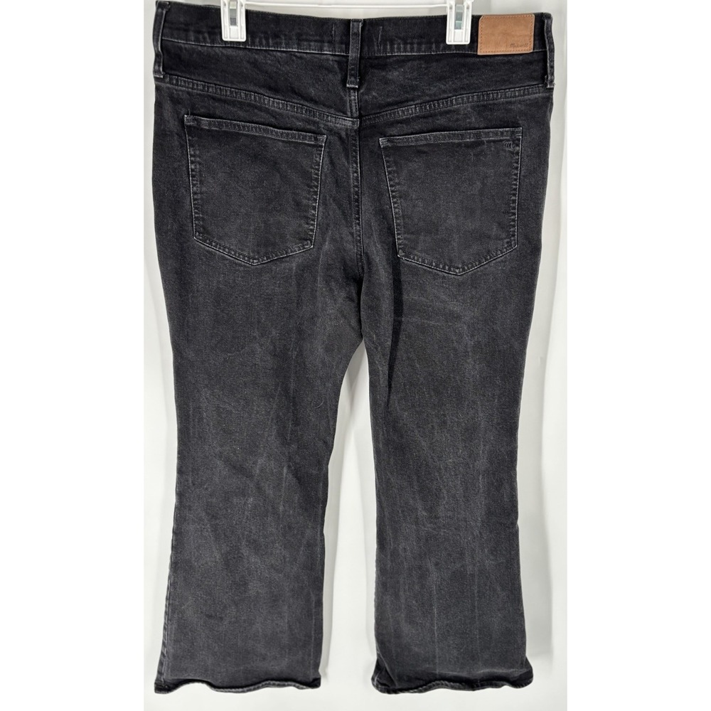 Madewell Womens The Perfect Vintage Flare Jeans Sz 33 Black Stretch Minimalist - Picture 10 of 11